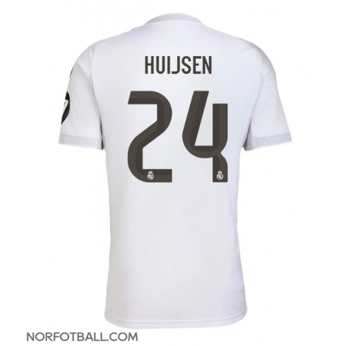 Billige Fotballdrakt Real Madrid Dean Huijsen #24 Replika Hjemmedrakt 2025-26 Kortermet Billige Fotballdrakt Real Madrid Dean Huijsen #24 Replika Hjemmedrakt 2025-26 Kortermet